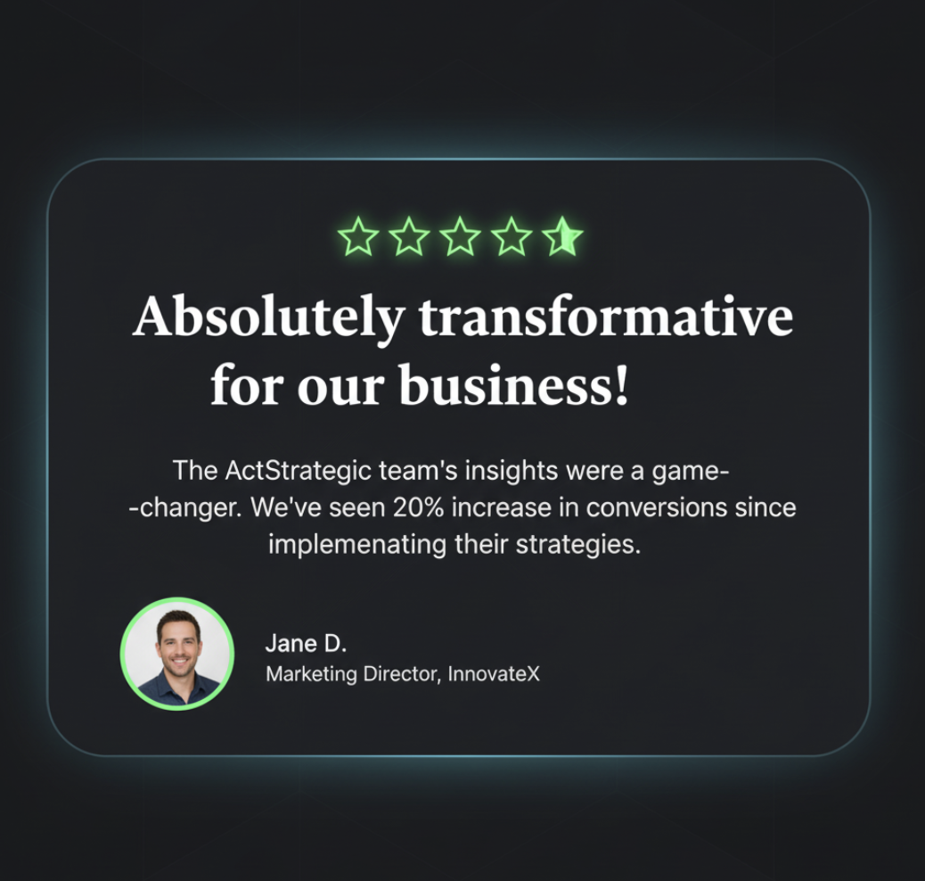 customer testimonial section