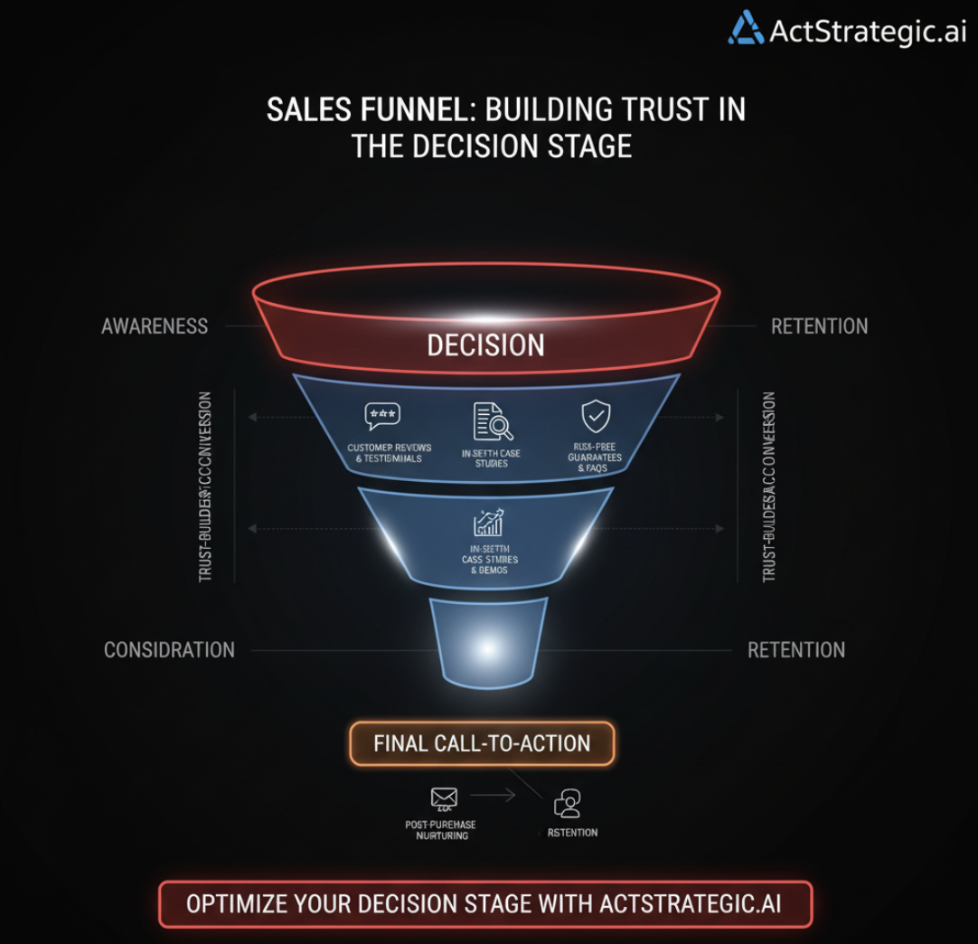 funnel diagram with trust-building