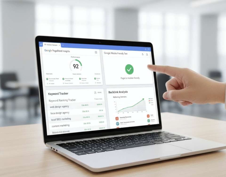 Dashboard view of a comprehensive DIY SEO audit using multiple free tools to analyze website performance.