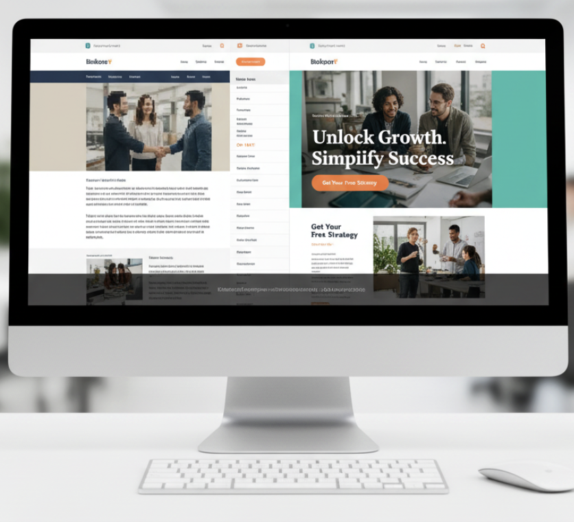 before and after website redesign comparison