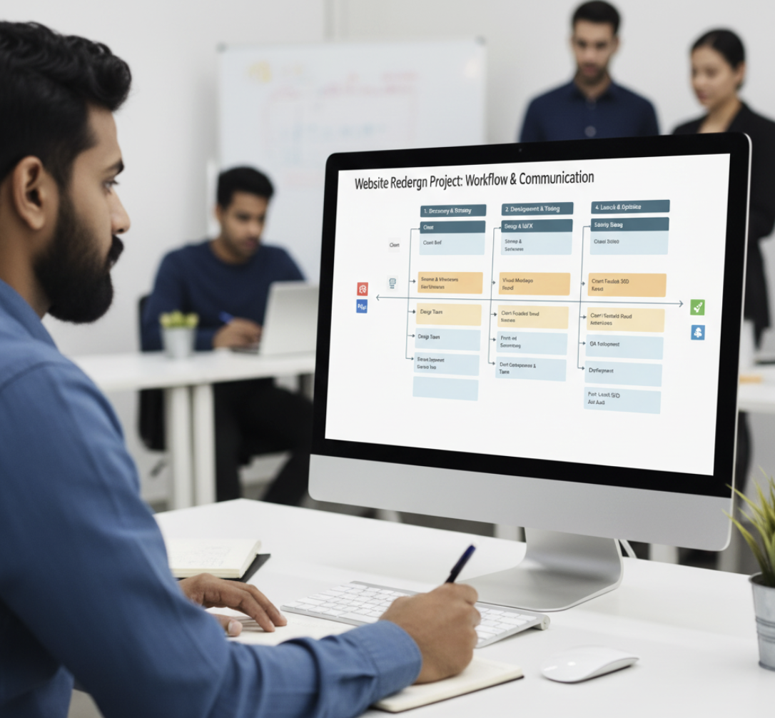web design project workflow diagram