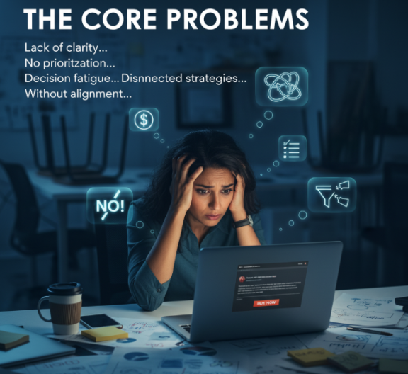 Founder overwhelmed by scattered strategy and tasks