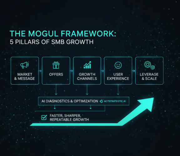 MOGUL framework diagram showing five pillars