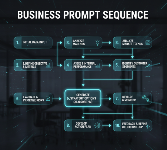 example of a business prompt sequence flowchart